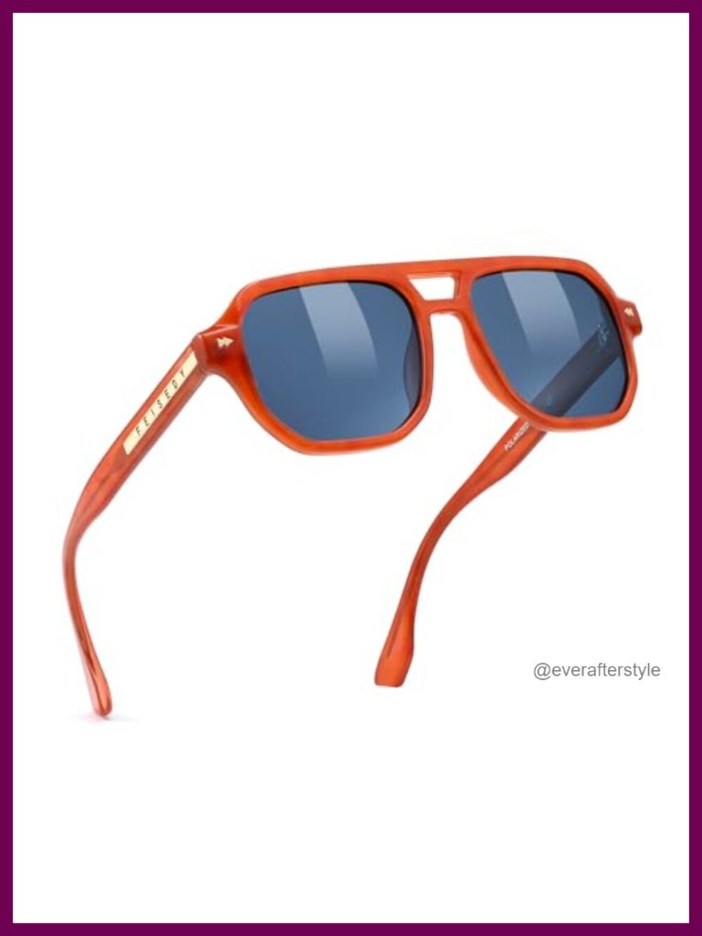Polarized Aviator Sunglasses Retro 70s Square UV400